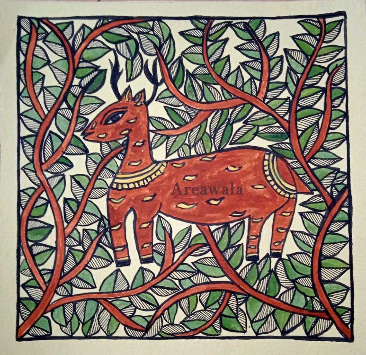 madhubani art deer