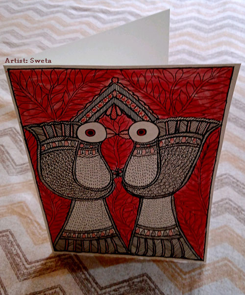 Love Bird Handmade Greeting Card for special occasion gift