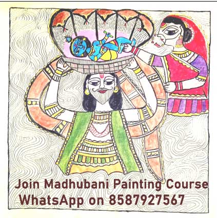The Art of Learning Krishna Madhubani Painting - Join Madhubani Painting course